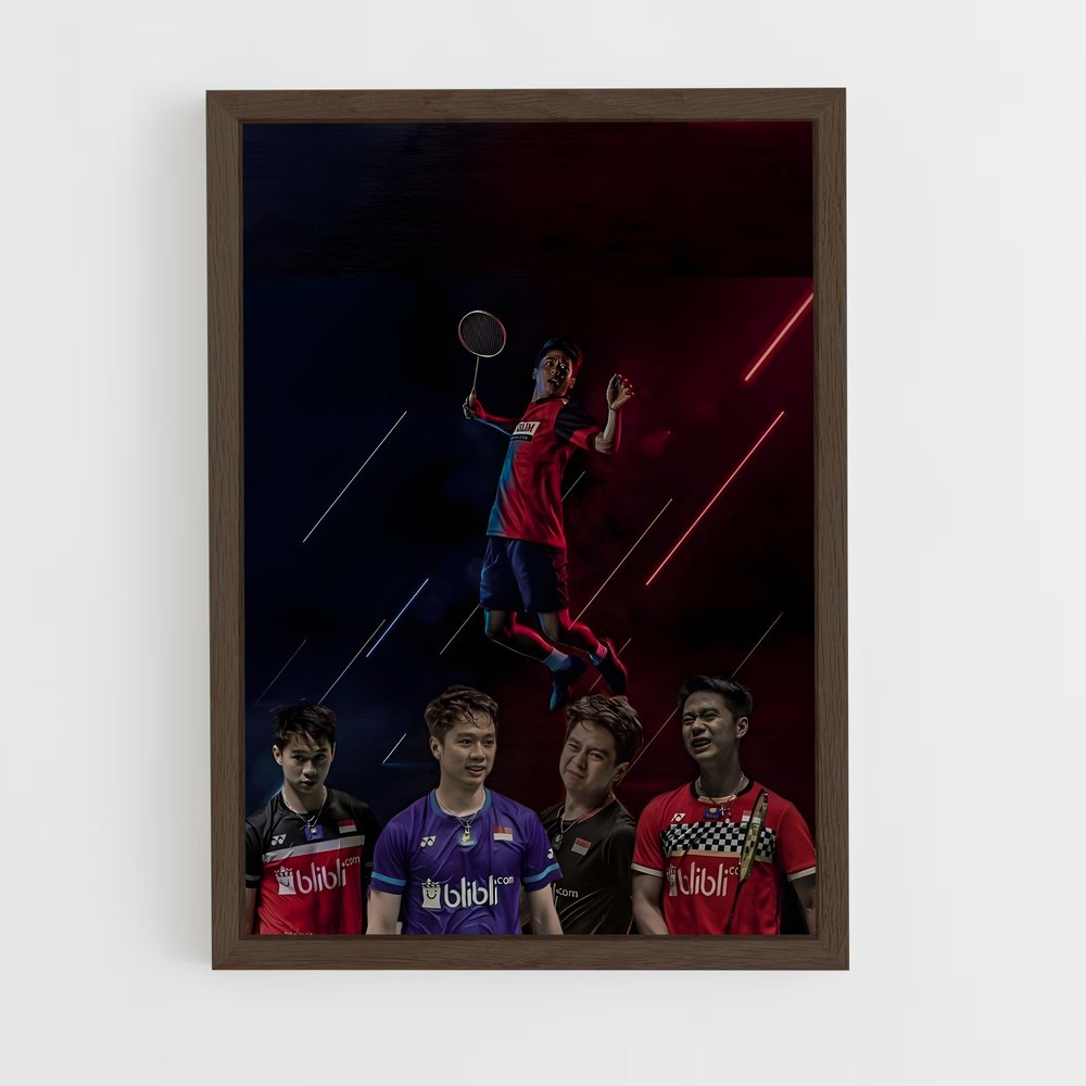 Poster Kevin de sanjaya – affiche Badminton (vue 5)